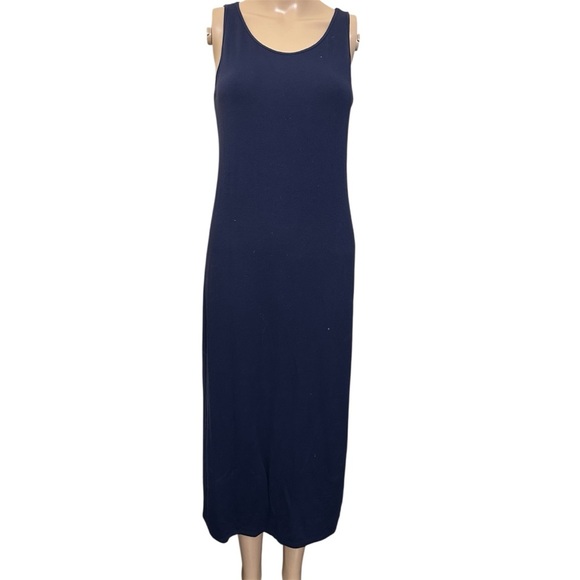 Eileen Fisher Navy Midi Dress - Picture 2 of 4